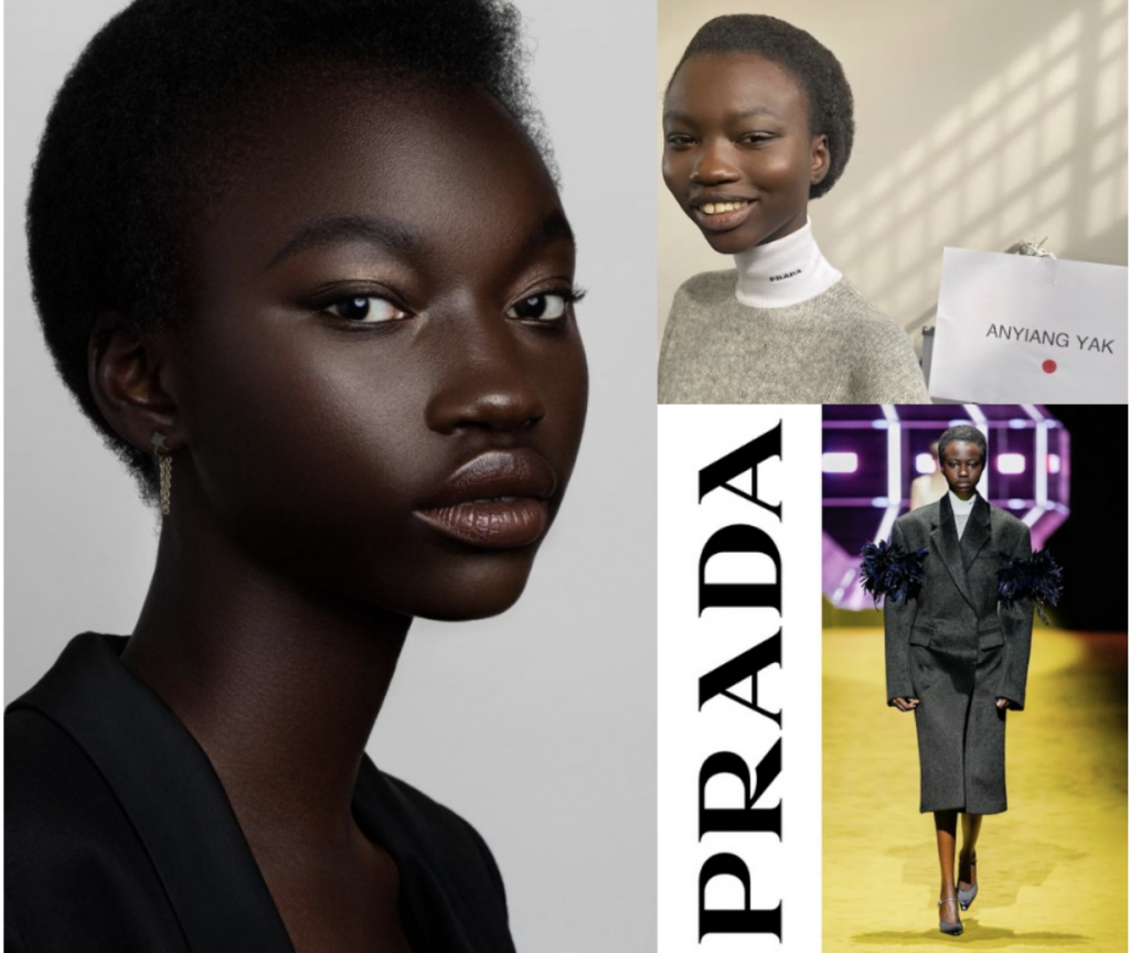 Barbizon Modeling Anyiang Yak Walked In Prada F/W '22 And Booked An ...